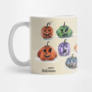 Happy Halloween Pumpkin Hand drawn Mug